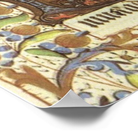 Schapen in de velden nabij Bethlehem, middeleeuws Poster (Hoek)