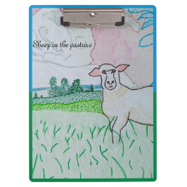 Schapen in de wei klembord