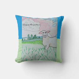 Schapen in de wei kussen