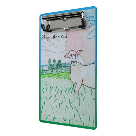 Schapen in de wei mini klembord (Angled2)