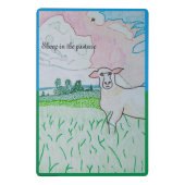 Schapen in de wei mini klembord (Achterkant)