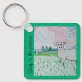 Schapen in de wei sleutelhanger (Voorkant)