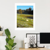 Schapen in de winter poster (Thuiskantoor)