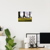 Schapen in de winterzon poster (Thuiskantoor)