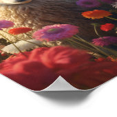 Schapen in een bloemenveld 🌺 poster (Hoek)