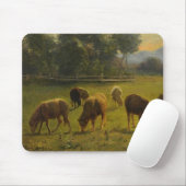 Schapen in een Landelijk Landschap (door Rosa Bonh Muismat (Met muis)