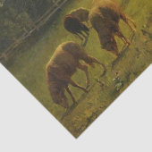 Schapen in een landelijk landschap (Frans Boerderi Tissuepapier (Detail)