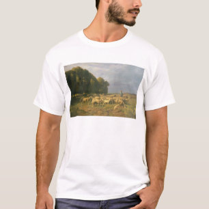 Schapen in een landschap t-shirt