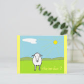 Schapen in een veld briefkaart (Staand voorkant)