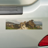Schapen in een weide (door August Friedrich Schenc Bumpersticker (Op auto)