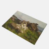 Schapen in een weide (door August Friedrich Schenc Deurmat (Schuin)