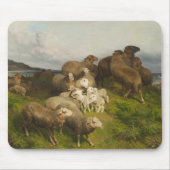 Schapen in een weide (door August Friedrich Schenc Muismat (Voorkant)