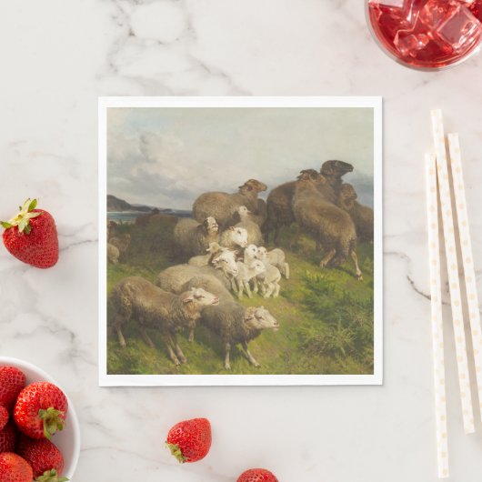 Schapen in een weide (door August Friedrich Schenc Servet (Insitu)