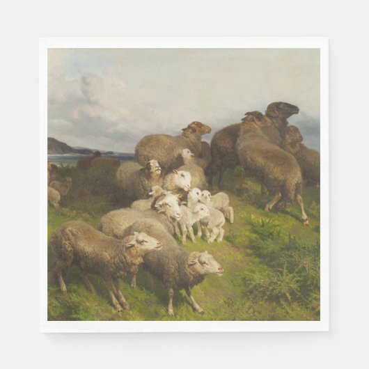 Schapen in een weide (door August Friedrich Schenc Servet (Voorkant)