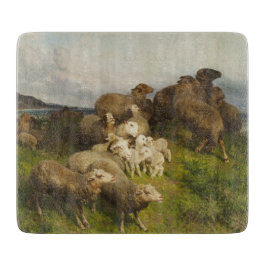 Schapen in een weide (door August Friedrich Schenc Snijplank