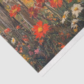 Schapen in een Wildflower Field Rustiek Boerderij Tissuepapier (Detail)