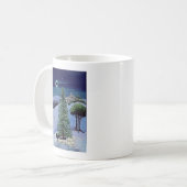 Schapen in een winterlandschap koffiemok (Voorkant links)