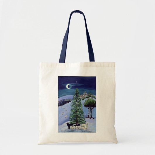 Schapen in een winterlandschap tote bag (Voorkant)