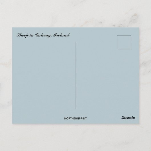 Schapen in Galway Ierland Briefkaart (Achterkant)