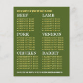 Schapen in het veld, boer en slager Adverteren Flyer (Achterkant)