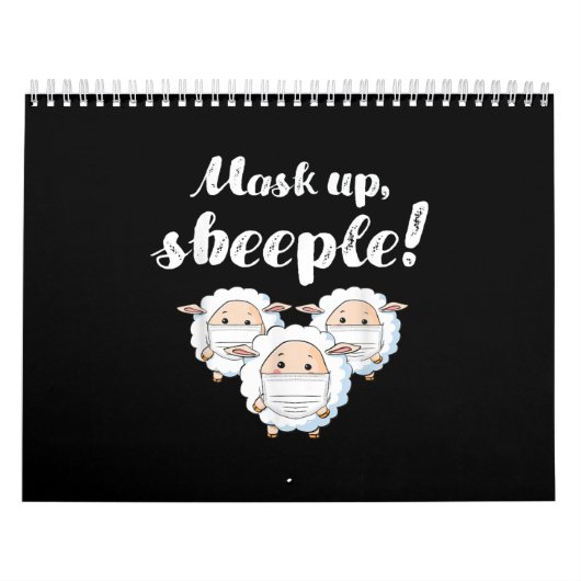 Schapen in masker | Dierenvrienden perfecte cadeau Kalender (Hoes)