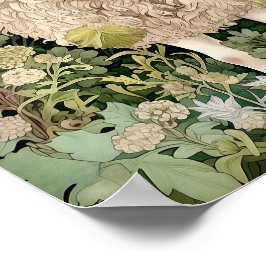 Schapen in Meadow Schilderen Poster (Hoek)