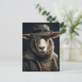 Schapen in menselijke kleren briefkaart (Staand voorkant)