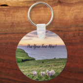 Schapen in Nieuw-Zeeland | Christkerk Landschap |  Sleutelhanger (Voorkant)