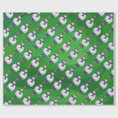 Schapen in Santa Hat op groen Cadeaupapier (Vlak)