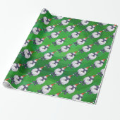 Schapen in Santa Hat op groen Cadeaupapier (Uitgerold)