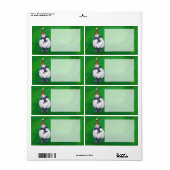 Schapen in Santa Hat op groen Etiket (Full Sheet)