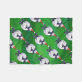 Schapen in Santa Hat op groen Fleece Deken (Voorkant (Horizontaal))