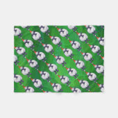 Schapen in Santa Hat op groen Fleece Deken (Voorkant (Horizontaal))
