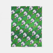 Schapen in Santa Hat op groen Fleece Deken (Voorkant)