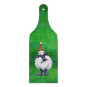 Schapen in Santa Hat op groen Snijplank (Voorkant)