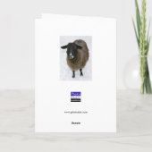 Schapen in sneeuw feestdagen kaart (Achterkant)