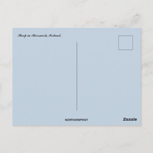 Schapen in Thorsmork IJsland Briefkaart (Achterkant)