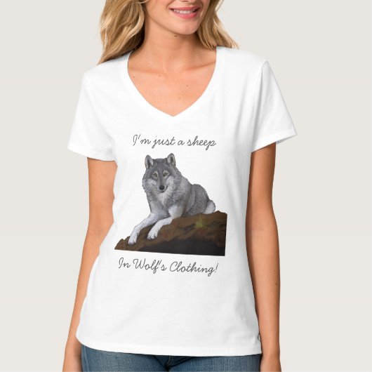 Schapen in Wolf's Kleding T-shirt (Voorkant)