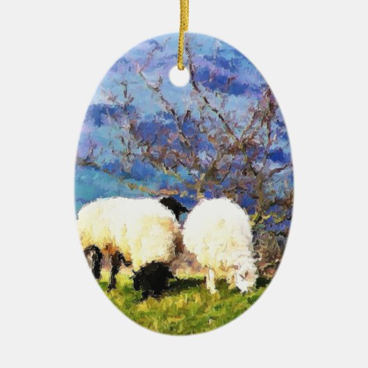 SCHAPEN KERAMISCH ORNAMENT (Voorkant)