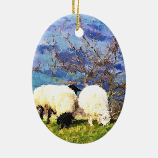 SCHAPEN KERAMISCH ORNAMENT (Achterkant)