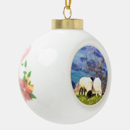 SCHAPEN KERAMISCHE BAL ORNAMENT (Links)
