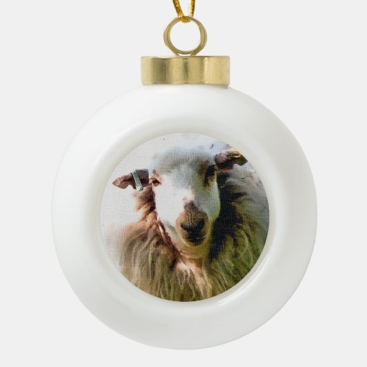 SCHAPEN KERAMISCHE BAL ORNAMENT (Voorkant)