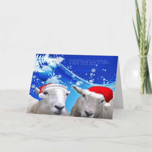 Schapen kerstkaart.jpg feestdagen kaart (Voorkant)