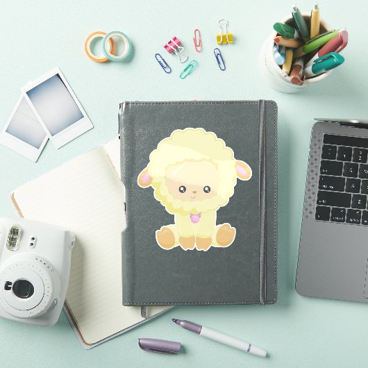 Schapen, kleine schapen, Baby schapen, gele schape Sticker (iPad Cover)