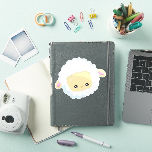 Schapen, kleine schapen, Baby schapen, witte schap Sticker (iPad Cover)
