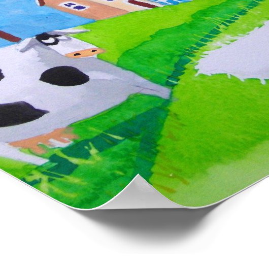 SCHAPEN KOE FOLK PIJNEN POSTER (Hoek)