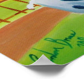 Schapen koeien folk art naive schilderij G Bruce Poster (Hoek)