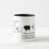 Schapen, Lamb Shear tounge-twister gedicht cartoon Mok (Midden)