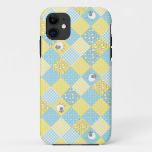 Schapen, Land Faux Patchwork iPhone 5/5s Hoesje
