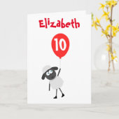 Schapen met ballon kaart (Gele Bloem)